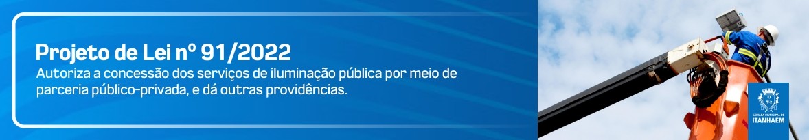 Projeto de lei que autoriza PPP da iluminação pública