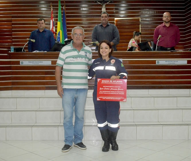 Imagem da notícia: Doutora Laura Cristina Fernandes Bismara   é homenageada na 69ª Sessão da Câmara Municipal 
