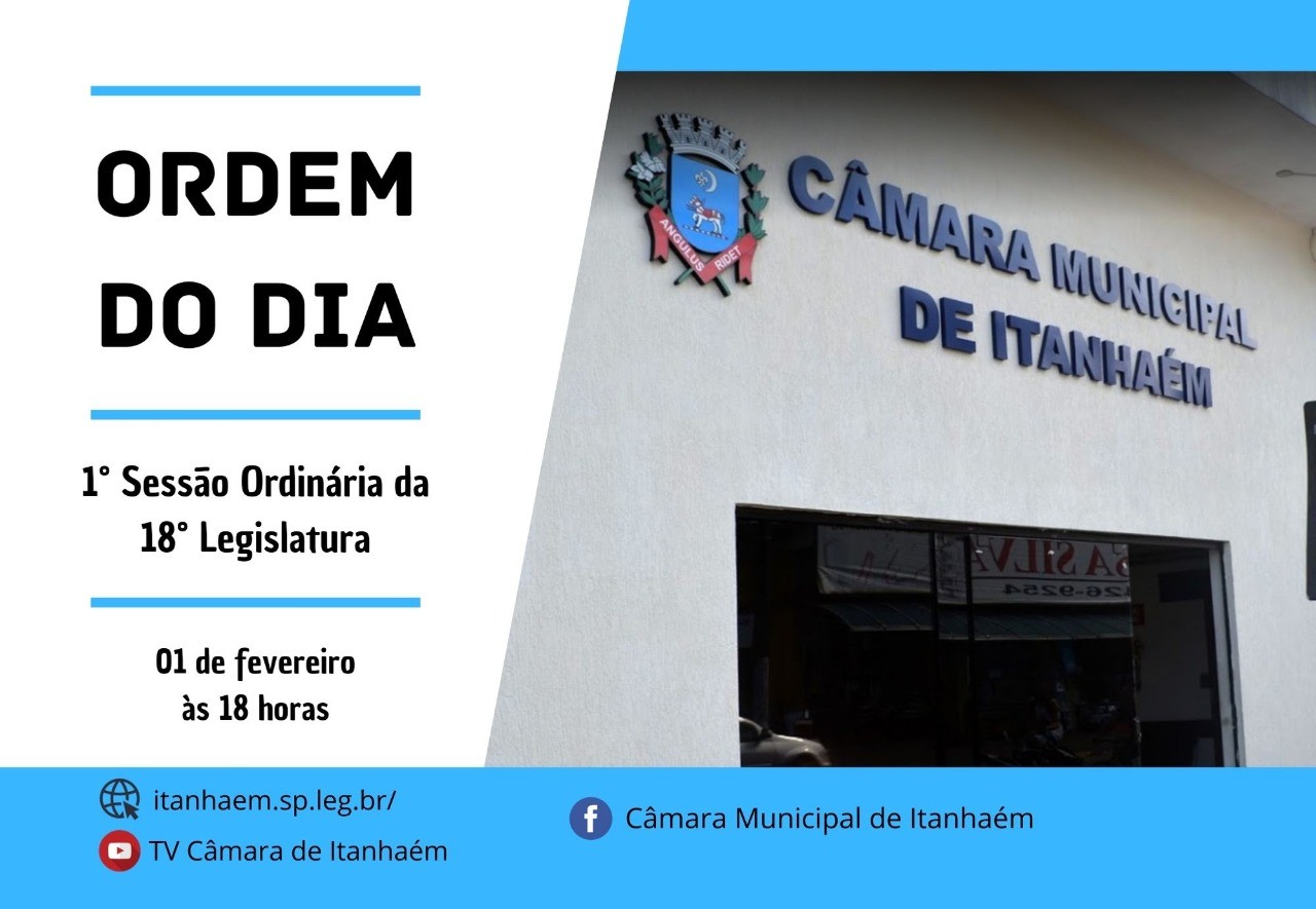 Imagem da notícia: Primeira sessão ordinária da nova legislatura acontece hoje a partir das 18 horas