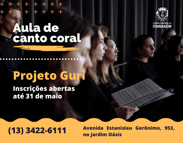 Imagem da notícia: Projeto Guri está com vagas para canto coral; inscrições vão até 31 deste mês