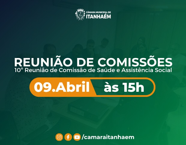 Imagem principal da notícia Comissão de Saúde e Assistência Social realiza 10ª reunião para análise de projetos em Itanhaém
